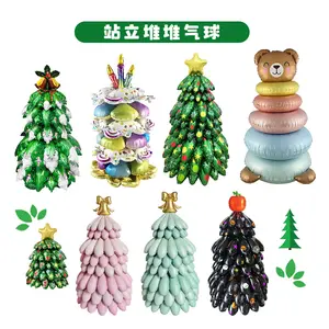 Cross-Border Christmas Tree Balloon Set Birthday Party Family Gathering Decoration Balloons Wedding Cake Balloons