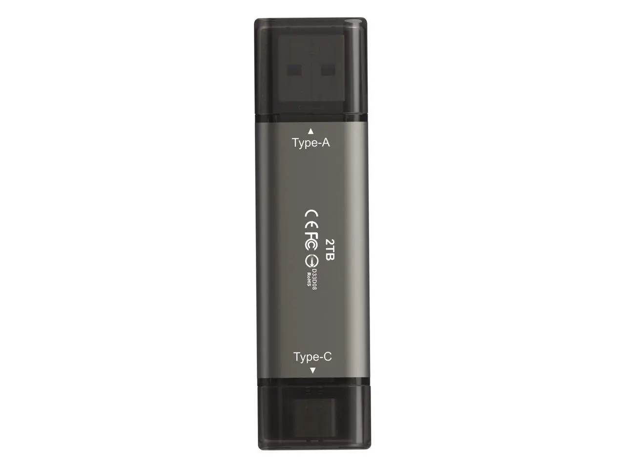 TEAM X2 MAX DRIVE 2TB Titanium USB 3.2 Gen2 External Solid State Flash Drive, Dual Interface Type-C and Type-A, Compatible with Smartphone/Tablet/Laptop/PC/Chromebook, Speed Up to 1000MB/s (TX2MAX32TBT01)
