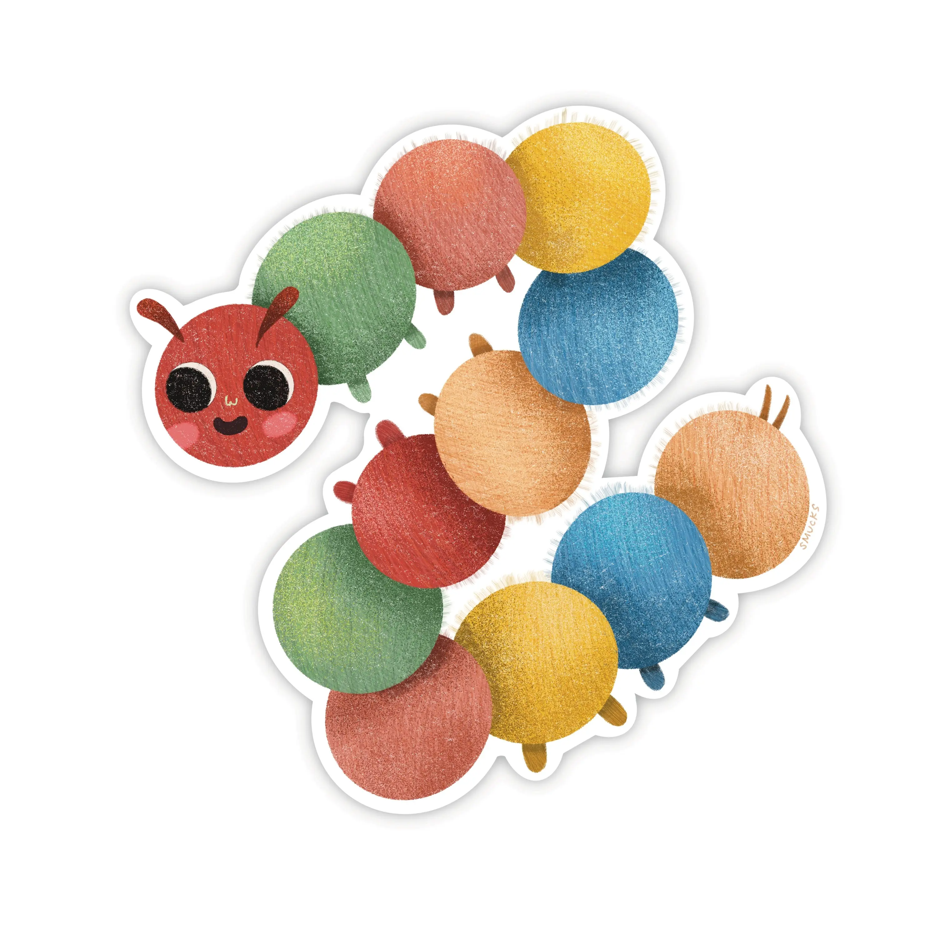 cute caterpillar sticker