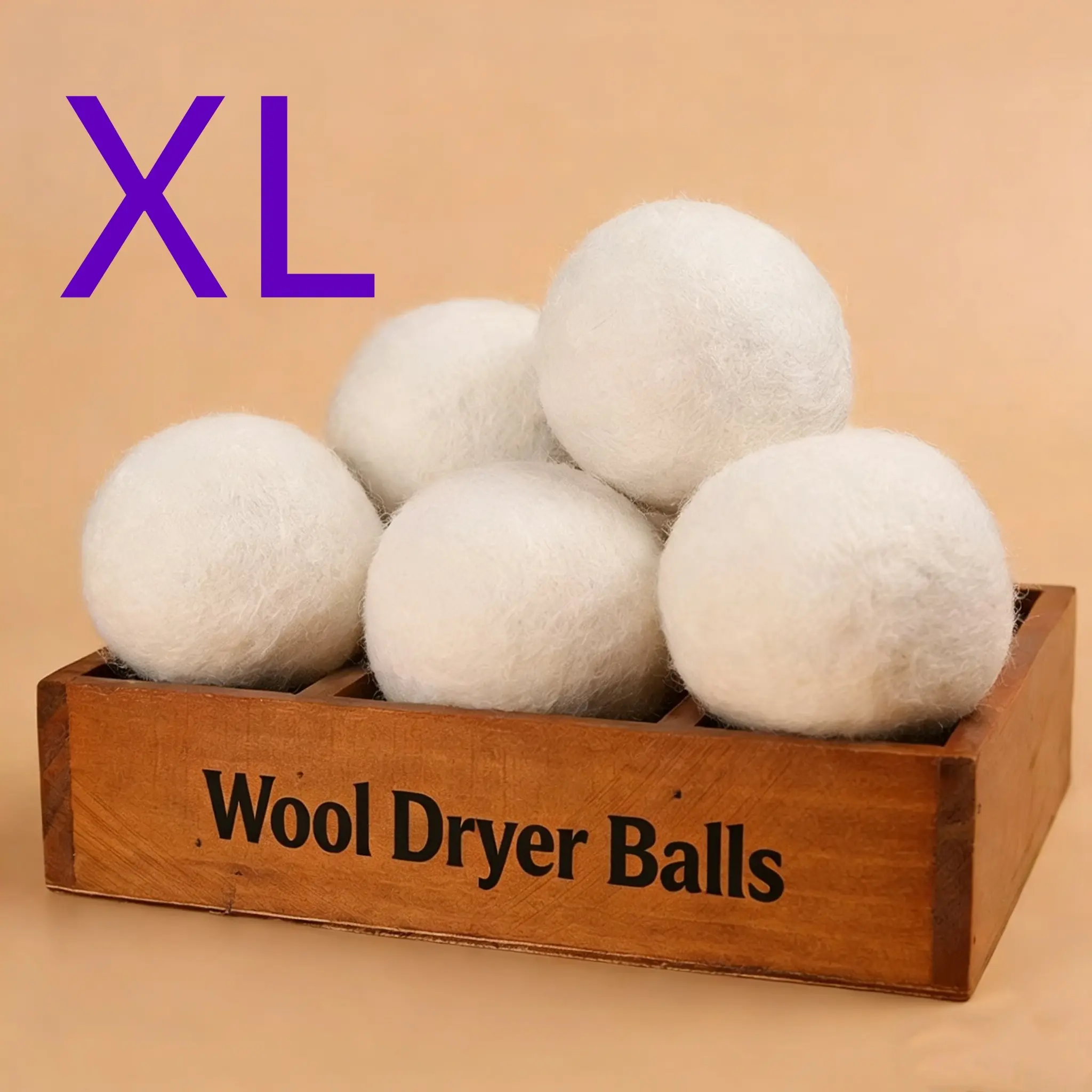 3-Pack Large 7cm Natural Wool Laundry Drying Balls, Laundry Balls for Dryer, Reduce Drying Time, Eco-Friendly Reusable, Minimize Wrinkles and Static, Compatible with Washing Machines