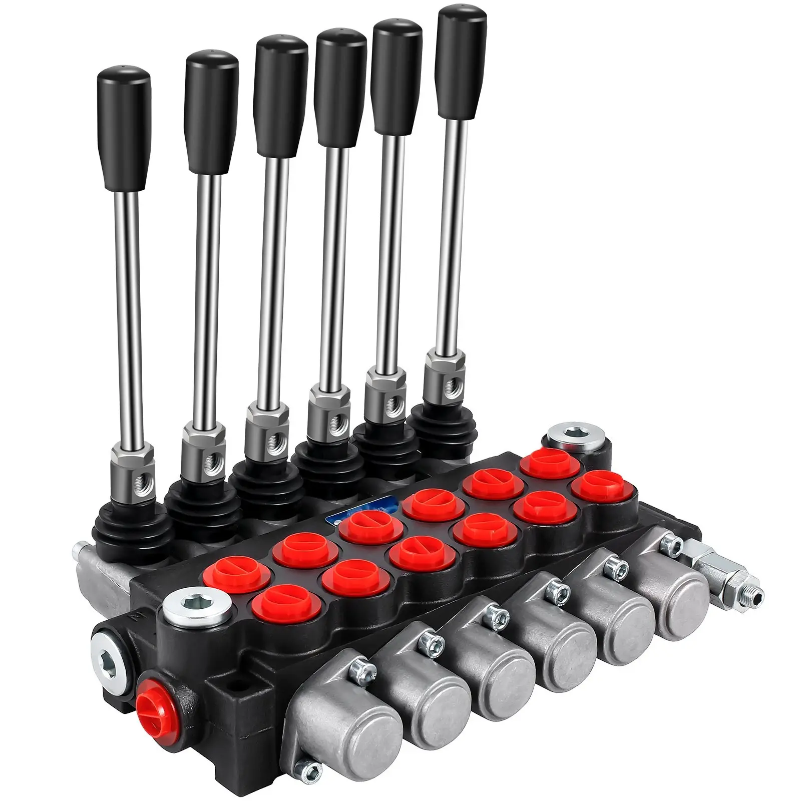 6-Spool Hydraulic Directional Control Valve, 11 GPM Flow, 3600 PSI Rating, Loader Valve For Tractors, Loaders, Tanks, Agricultural Hydraulic Valves And Controls Systems For Agricultural Machines And Farm Equipment