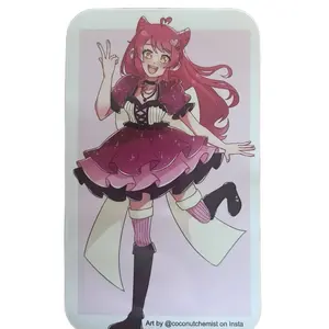 Kazuyo Larger Sticker - Large Rectangular Sticker Featuring Kazuyo the Idol Character