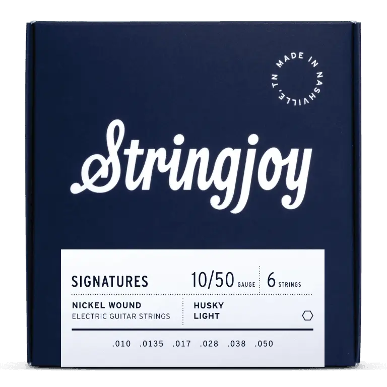 Stringjoy Custom Balanced 10-50 Husky Light, Nickel Wound Electric Guitar Strings
