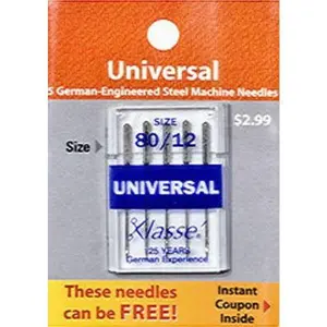 Klasse Size 80/12 Universal Sewing Machine Needles