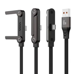 Invisible Bracket Type Fast Charging Cable, Portable Fast Charging, 240w Ultra Fast Charging, 2-In-1 Gaming Office Car Holder, Compatible with iPhone Samsung