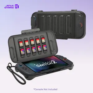 JSAUX Protective Case Compatible with Nintendo Switch 2 (2025), Hard Carrying Shell, Slim & Portable, Dustproof, Built-in Game Card Slot, Travel-Carry, Full Protection Cover – Translucent Black PC0116
