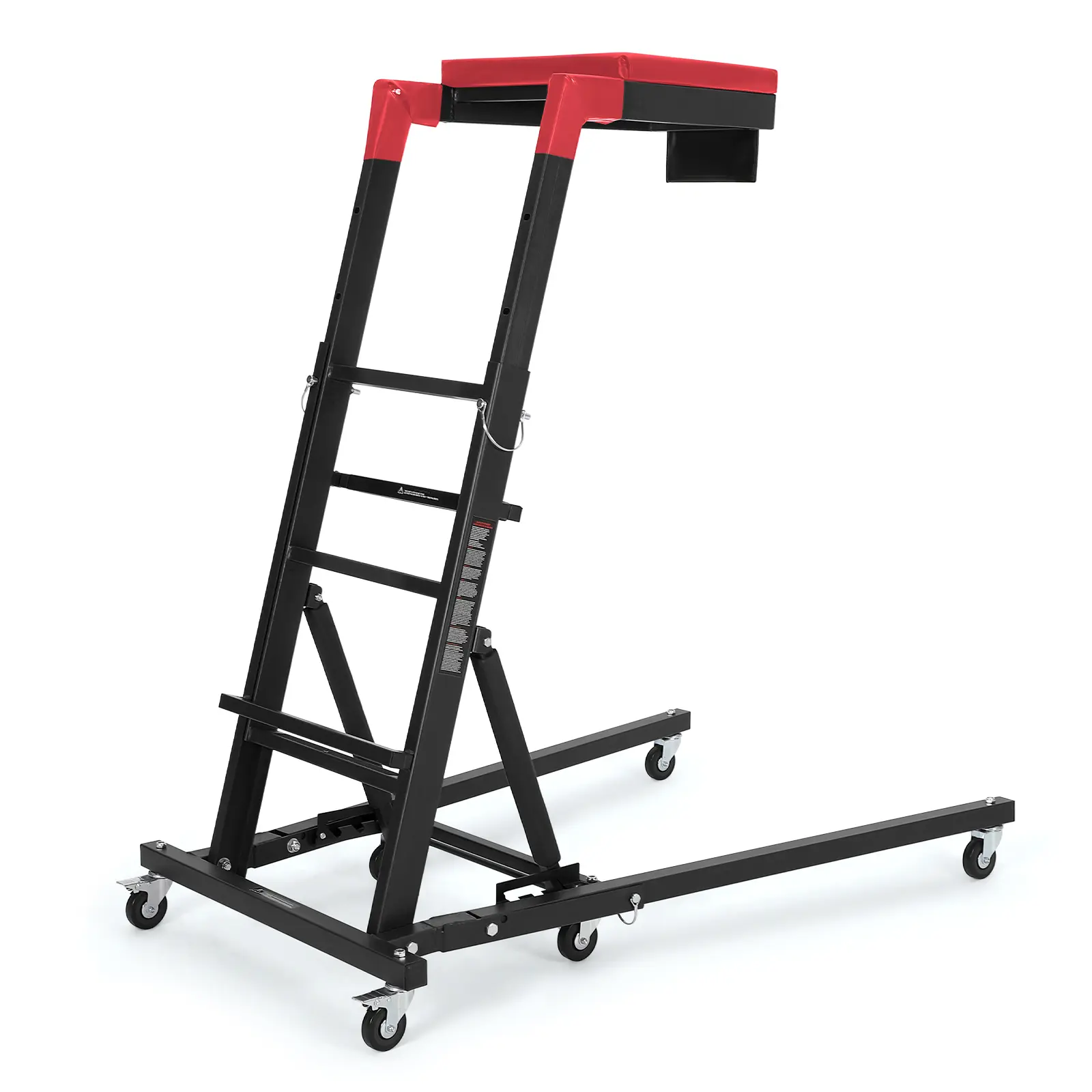 Topside Automotive Creeper – Adjustable Height 48"-66", 400 lbs Heavy-Duty Collapsible Engine Creeper, Collapsible with 6 Swivel Casters, Padded Deck, Tool Pouch, for Truck/SUV Garage Engine Maintenance, Red/Black/Green/Yellow