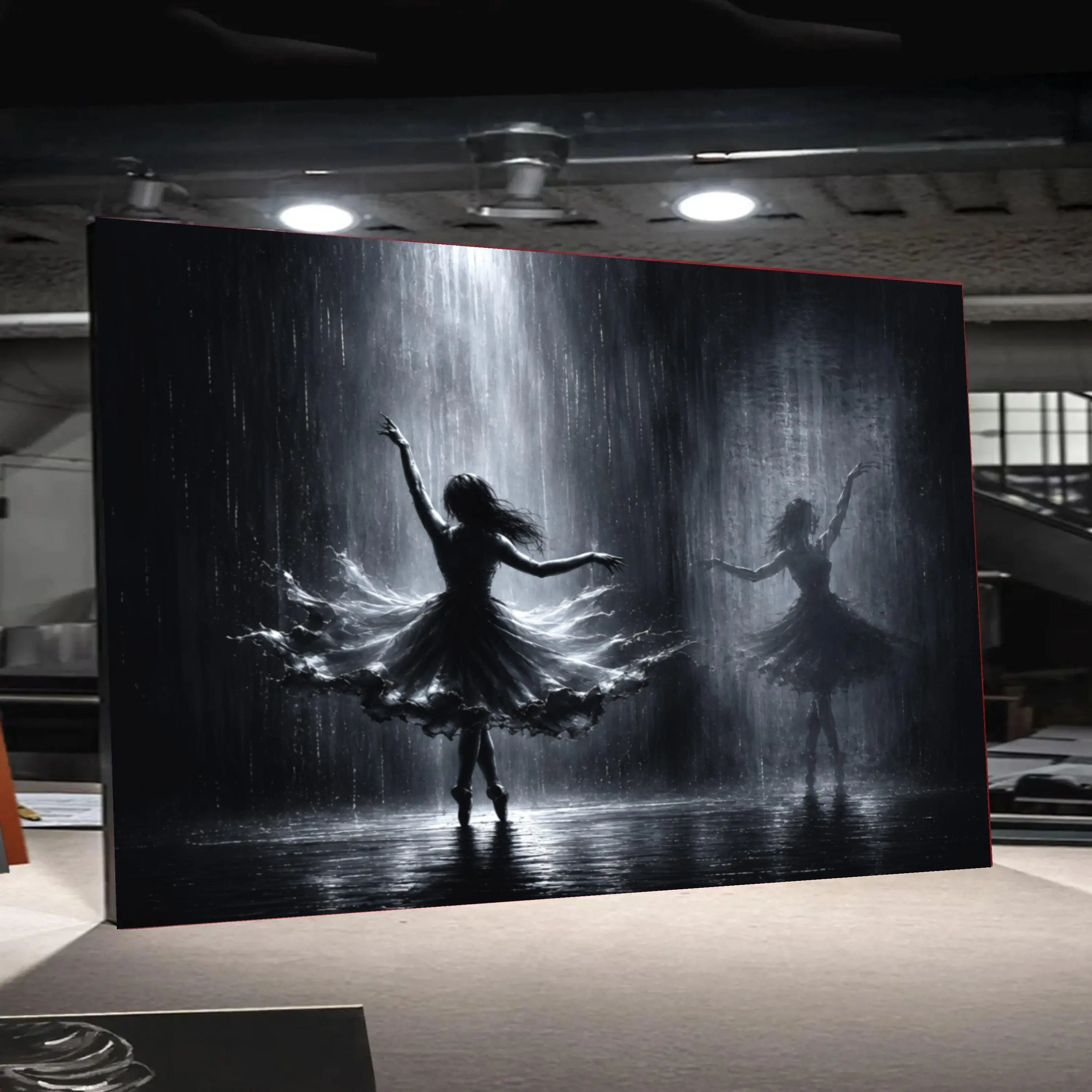 [Sale off up to 40%] [Frame Canvas] Ballerina Wall Art, Moody Dance Canvas Print, Black White Contemporary Artwork