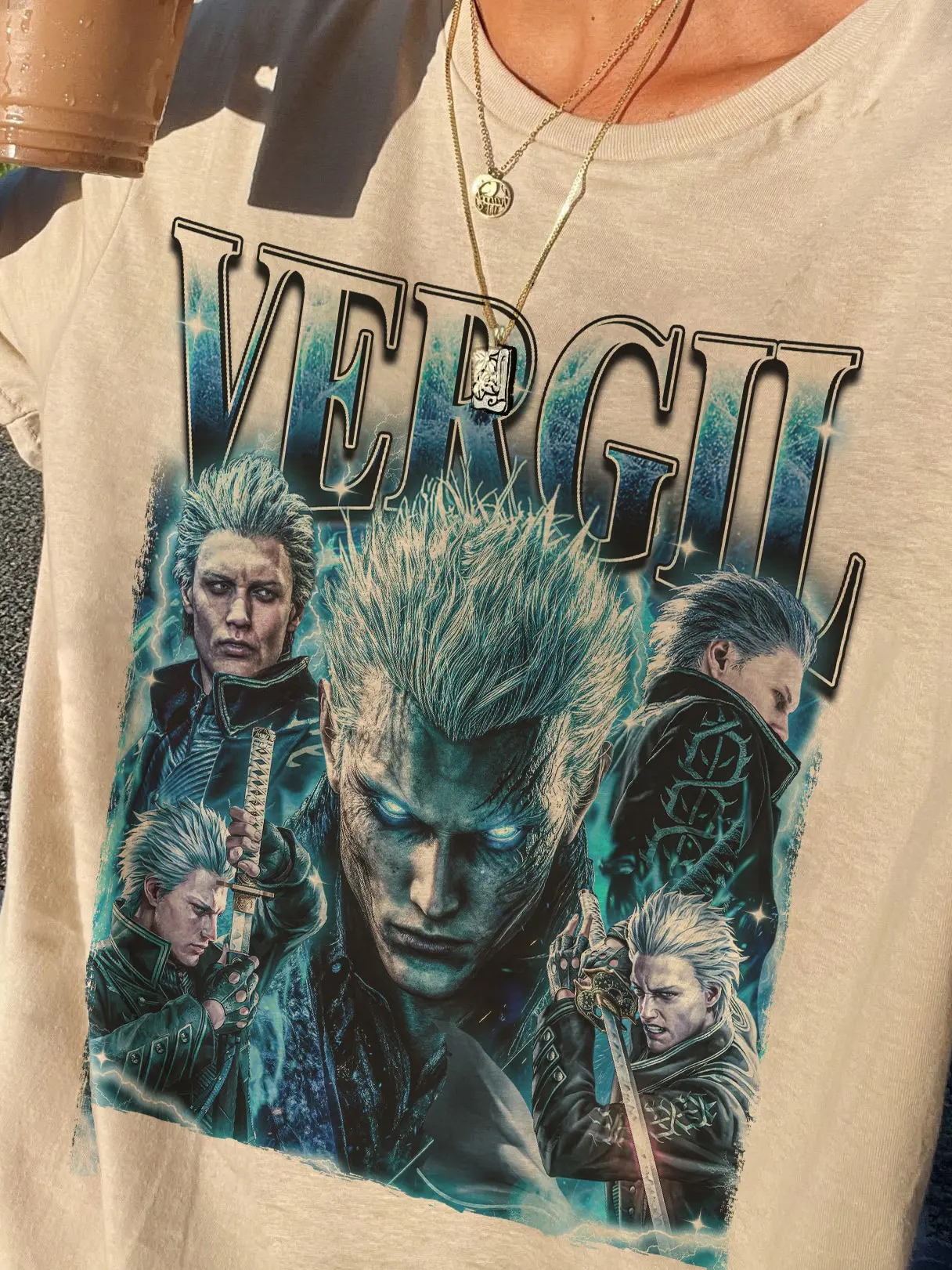 Devil may Cry Vergil anime  character unisex tshirt