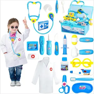 KF5-78  Doctor Kit for Toddlers 3-5 Dress Up Toys for 2 3 4 Year Old Girls Pretend Kids Doctor Play Set with Doctor Costume Toy Stethoscope for 2 3 4 5 6 Year Old Girls Boys Birthday Gifts Portable