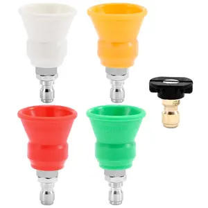 RIDGE WASHER Pressure Washer Nozzle Guard, Power Washer Nozzle Tips with Protector Holder, 5 Pressure Washing Tips with 1/4" Quick Connect, Orifice 4.0