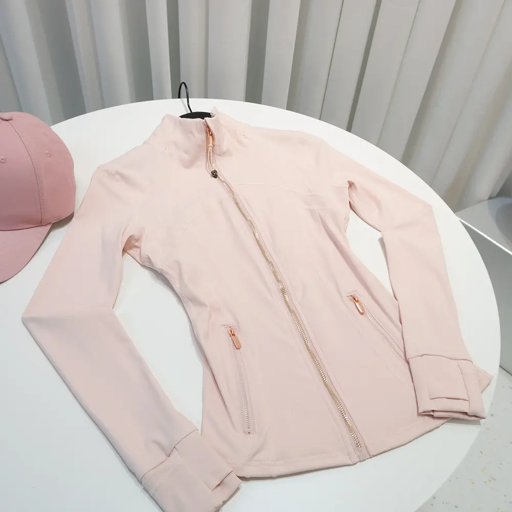 Mist Pink Gold Zipper 098 Jacket