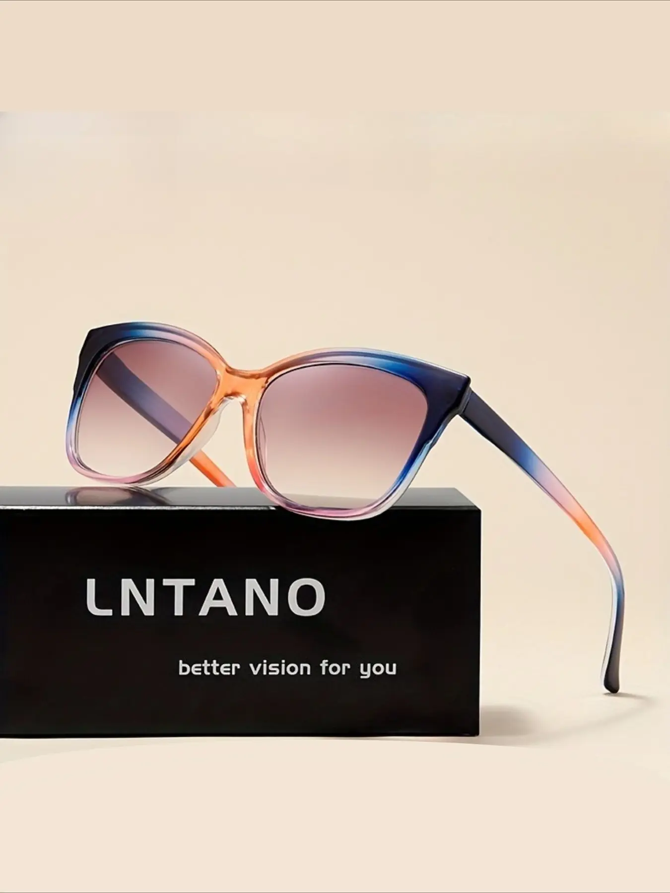 LNTANO Designer Acetate Women's Vintage Sunglasses for Small Faces; Fashionable Sun Glasses with UV Protection