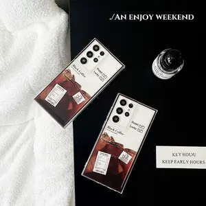 Funny Coffee Case For OPPO A98 A60 A79 A57 A96 A76 A17 A17K A18 A58 A78 4G A77s 2022 A15 A15s A16 A52 A53 A33 A74 A95 A5 A9 2020 A57 2022 5G Soft Clear Back Cover