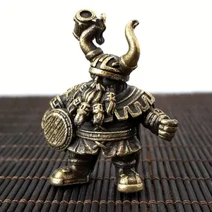 Creative Dwarf Warrior Incense Burner, Metal Craft Incense Holder, Decorative Incense Tray, Unique Incense Stick Insert Plate