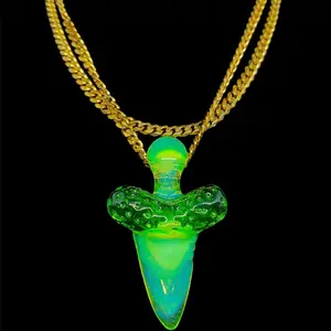 Sculpted mako shark tooth pendant