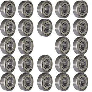 24 count 608-ZZ Ball Bearing - Double Metal Sealed Shielded Miniature Deep Groove Bearings for Furniture Wheel,Skateboards, Inline Skates, Scooters, Roller  Skates (8mm x 22mm x 7mm)
