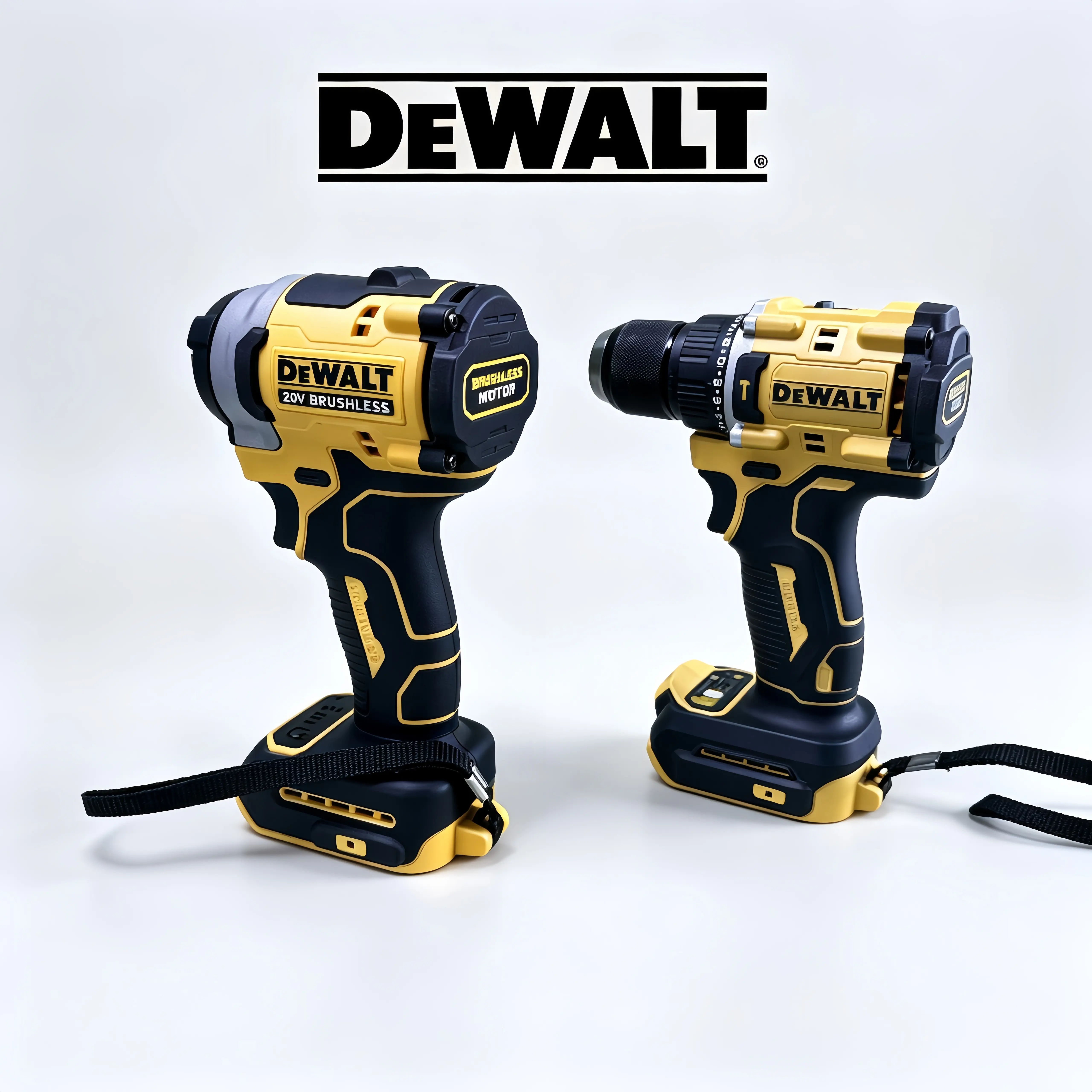 DEWALT 20V Power Tool Set - DCD805 Drill, DCF850 Impact Driver with Enhanced Maneuverability & Voltage Protection