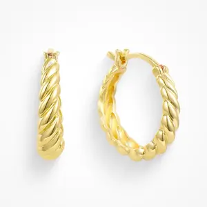 EVRY JEWELS Gold or Silver Plated Women's Hypoallergenic Don't Get It Twisted Earrings