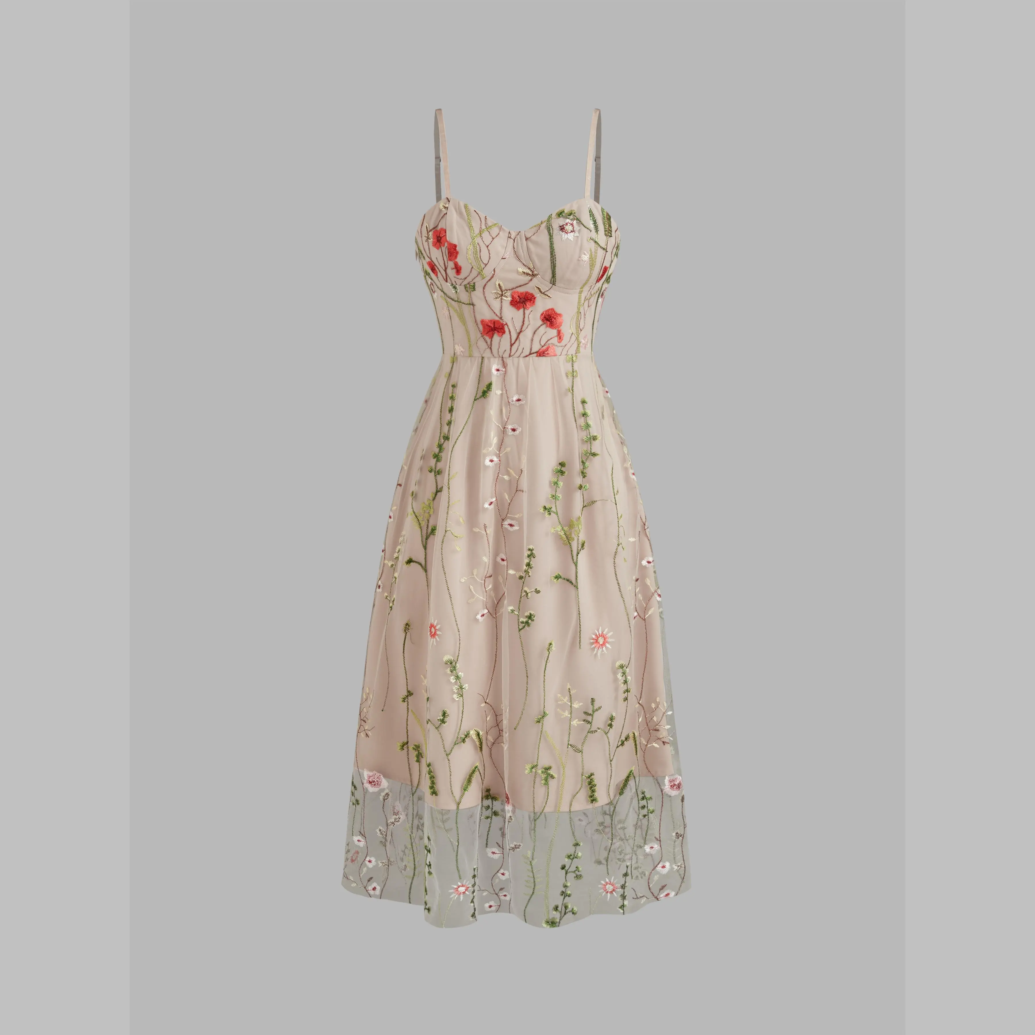 Cider Sweetheart Neckline Floral Embroidery Mesh Maxi Dress - TikTok Shop Cider Sweetheart Neckline Floral Embroidery Mesh Maxi Dress - TikTok Shop