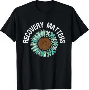 Recovery Matters - Sobriety Anniversary Sober AA NA Summer Casual Shortsleeve Cotton T-Shirt