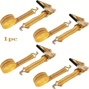 Ratchet Straps, 2 Inch 20 Ft Tie Down Straps with Double J Hook, Break Strength Cargo Straps for Moving and Securing