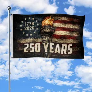 USA Patriotic 250 Years Commemorative Flag Double-Sided Garden House Flag