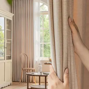 Solid Color Blackout Curtains, Ultraviolet-Proof Dustproof Design, Ideal for Bedroom & Living Room, Korean Style Window Blinds