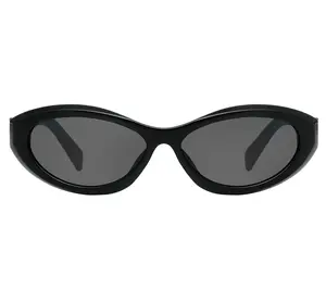 Vintage Retro Oval Sunglasses Slim Narrow Skinny Eyewear Classic Black UV Protection Shades for Men Women Daily Street Wear
