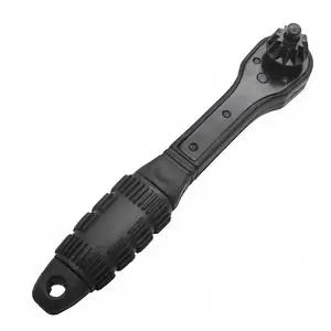 2-in-1 ratchet drill chuck key wrench, double-ended 12.7mm/17.5mm drill chuck universal socket wrench set, multi-functional power tool accessory, high-hardness alloy anti-slip ratchet wrench.