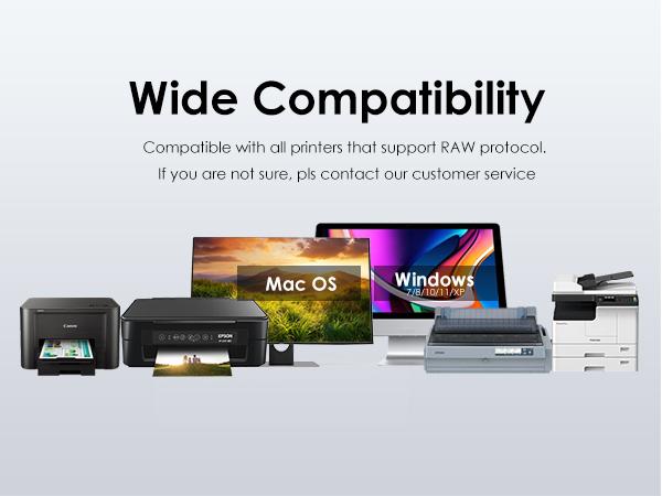 WAVLINK USB Wireless Print Server WiFi Print Server with 10/100Mbps LAN/Bridge 480Mbps USB2.0 Supports Wired/Wireless/Standalone Modes for Windows Mac and RAW Printers