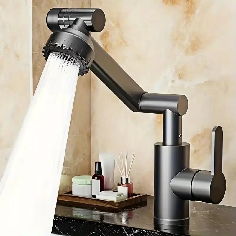 Universal Rotating Dual Mode Faucet, Waterfall Faucet for Bathroom Sink, Home Kitchen & Bathroom Sink, Hot/cold Water Control, Environmentally Friendly Design, Adjustable Flow Control, Rotatable Rotary Faucet, Modern Bathroom Faucet