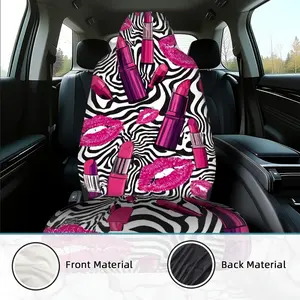 2-piece set, zebra-striped print fashionable aesthetic theme car seat covers, comfortable and washable, suitable for the front seats of cars and trucks, perfectly meeting the fashion needs of daily commuting and leisure travel.