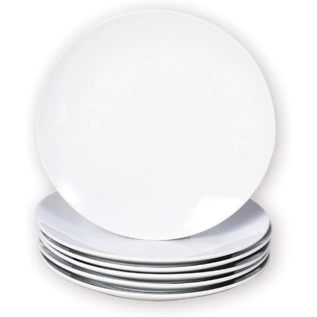 Miicol Small Dessert Plates Set of 6, Ceramic White Appetizer Plates 6 Inch, Mini Porcelain Serving Plate for Cake, Bread, Salad, Snack