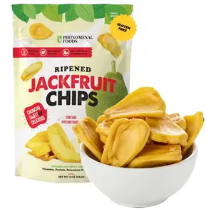 Phonomenal Foods Ripened Jackfruit Chips 13 Ounce Crunchy Sweet Delicious Gluten Free No Added Sugar Dried Snack
