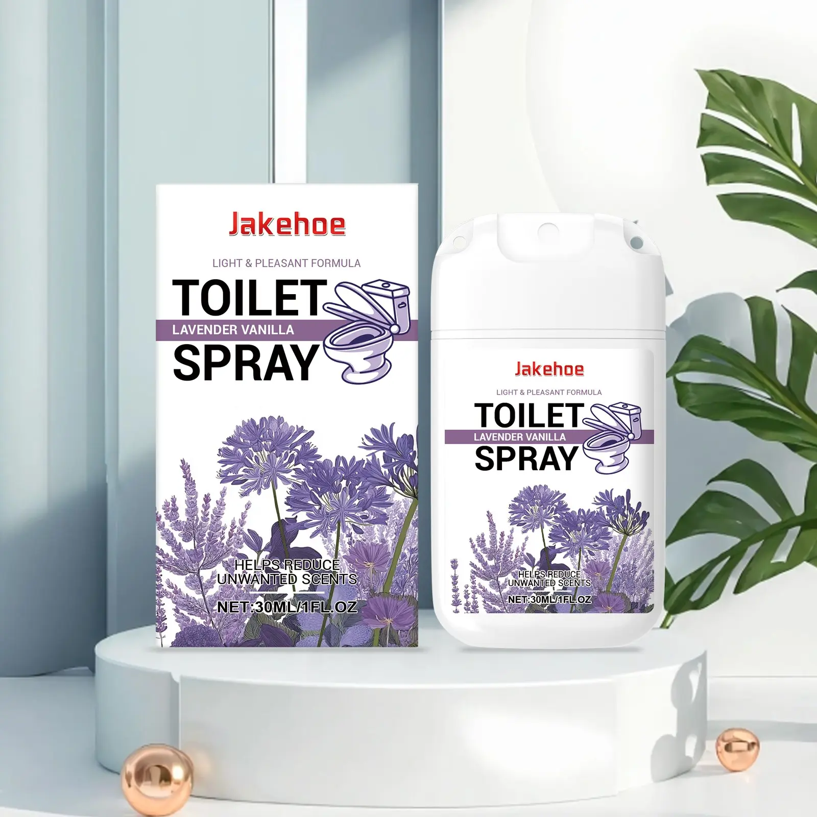 Jakehoe Toilet Deodorizing Spray, Multi-Purpose Air Freshener for Bathroom Odor Removal, Long-Lasting Fresh Scent Cleaner