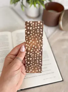 Brown Polka Dot Bookmark | Deer Print