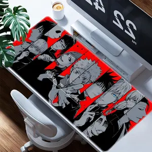Jujutsu Kaisen Classic Anime Theme Mouse Pad with Rubber Base, Polyester Desktop Mat for Gaming & Office, Minimalist Nordic Style Perfect for Laptop, RV & Gift