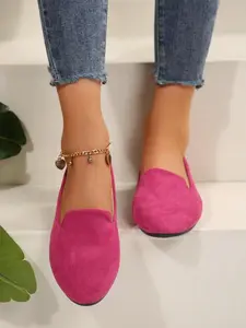 Women's Fashionable Solid Color Pointed Toe Flat Shoes, Work Shoes, Casual Comfortable Slip on Shoes for Daily Wear, Lightweight Breathable Shoes for All Seasons, Girl