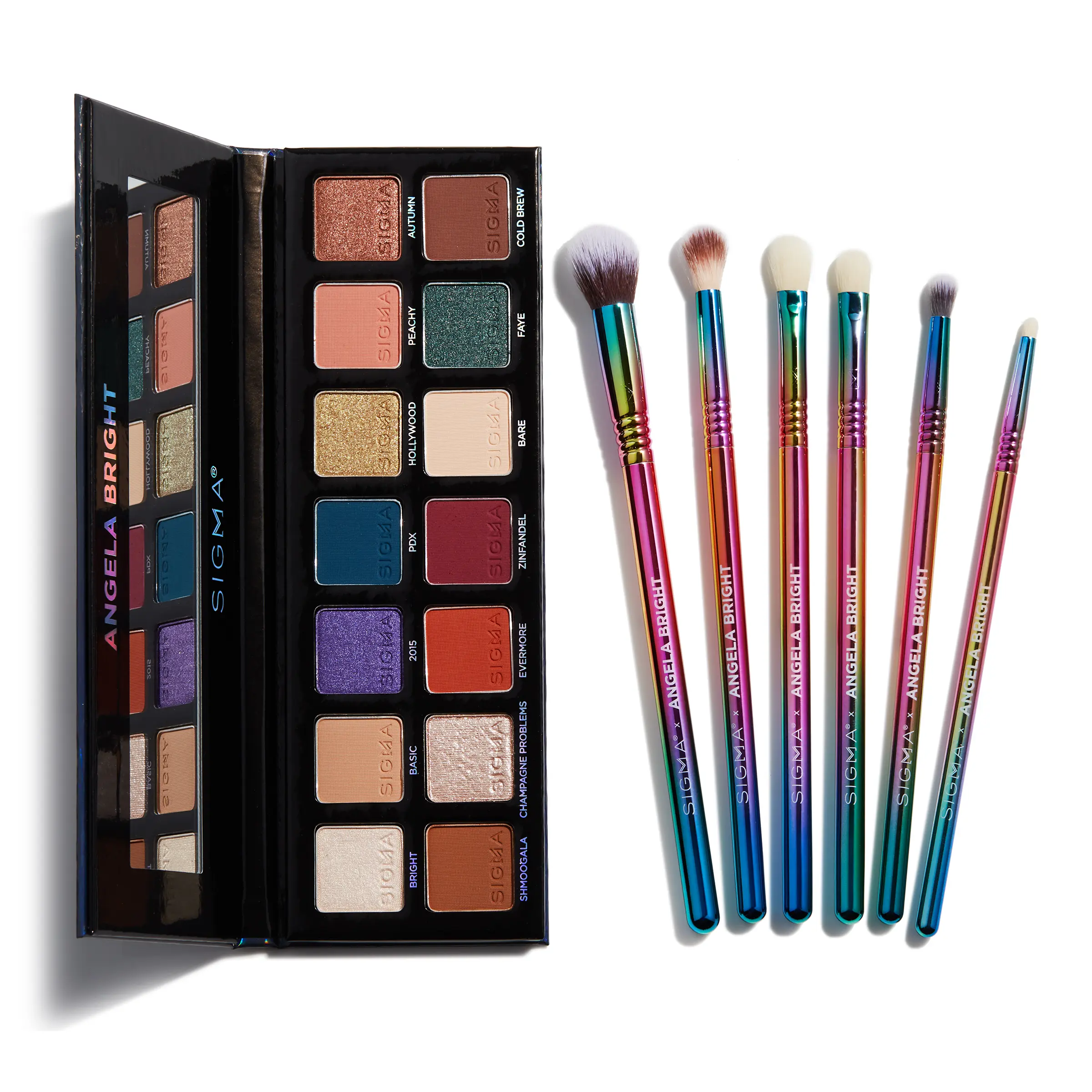 Sigma Beauty Sigma x Angela Bright Brush Set & Eyeshadow Palette
