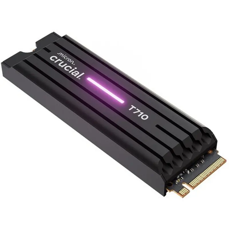 Crucial - T710 1TB Internal SSD PCIe Gen 5 x4 NVMe M.2 with Heatsink