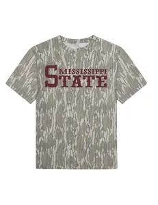 Mississippi State University Camo Tee - Retro Maroon Lettering Camouflage Graphic T-Shirt