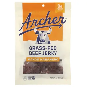 Country Archer Jerky Grass-Fed Beef Jerky, Mango Habanero, 2.5 oz (71 g)