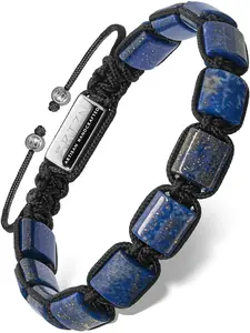 RTZN Men’s Blue Lapis Lazuli Beaded Bracelet - Havana