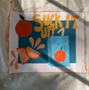 Slurp It Up handpainted tote bag