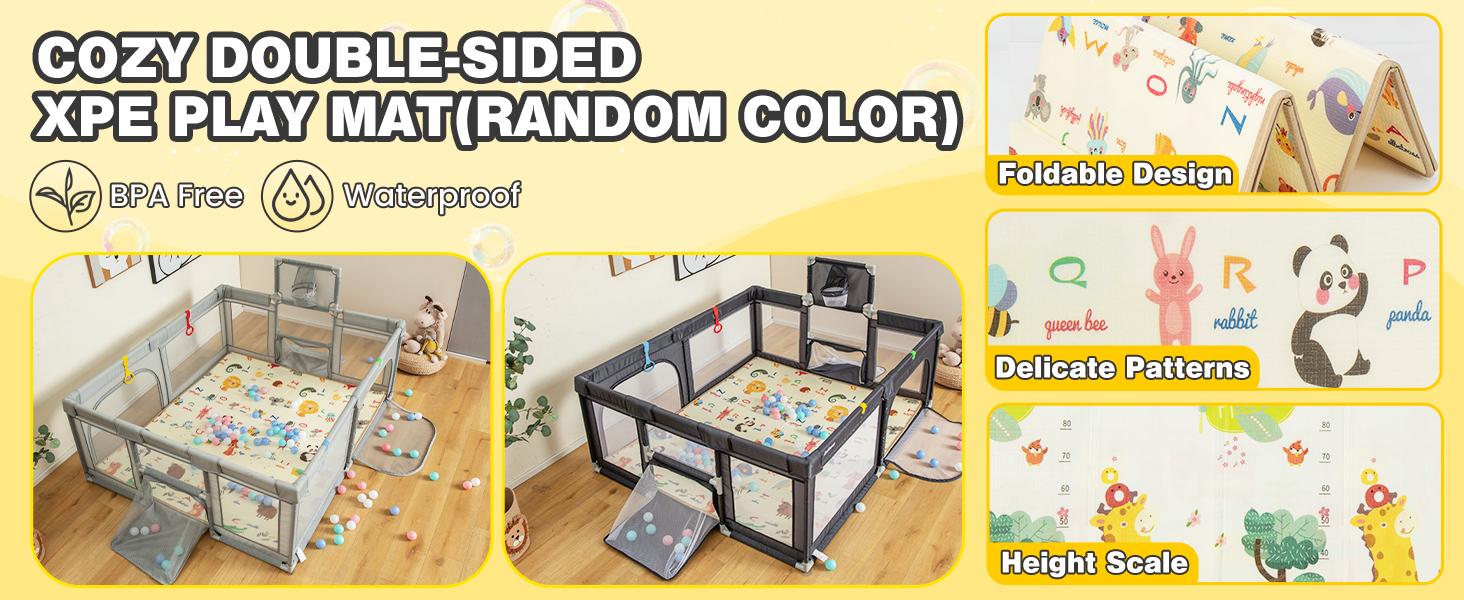 Costzon Baby Playpen, Play Pens for Kids Activity Center, Foldable Large Baby Playard for Indoor and outdoor,fathersdaygift