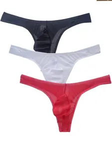 3pcs Men's Underwear Set, Ultra-Thin Breathable Comfort Lace Design, Fashionable Daily Wear Essentials, Perfect for Everyday Use