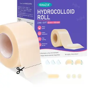 KHAZIX Hydrocolloid Scar Cover Tape Band-Aid, Friction-Resistant, Hypoallergenic Skin Protection, can be freely cropped, Suitable for postnatal wrinkle care and wound scar care