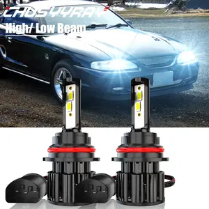 LED Headlight Kit 9007 HB5 Bulbs 6000K for Ford Mustang 1990-2004 High&Low