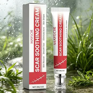 Eliminate Acne Scars & Smooth Skin – MAYLOR Scar Soothing Cream 30g – Helps Recover Damaged Skin – Fades Keloids, Surgical, Burn & C-Section Scars – Daily Scar Fading Cream for Face & Body